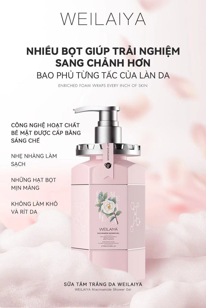Sữa tắm trắng da hoa trà Weilaiya