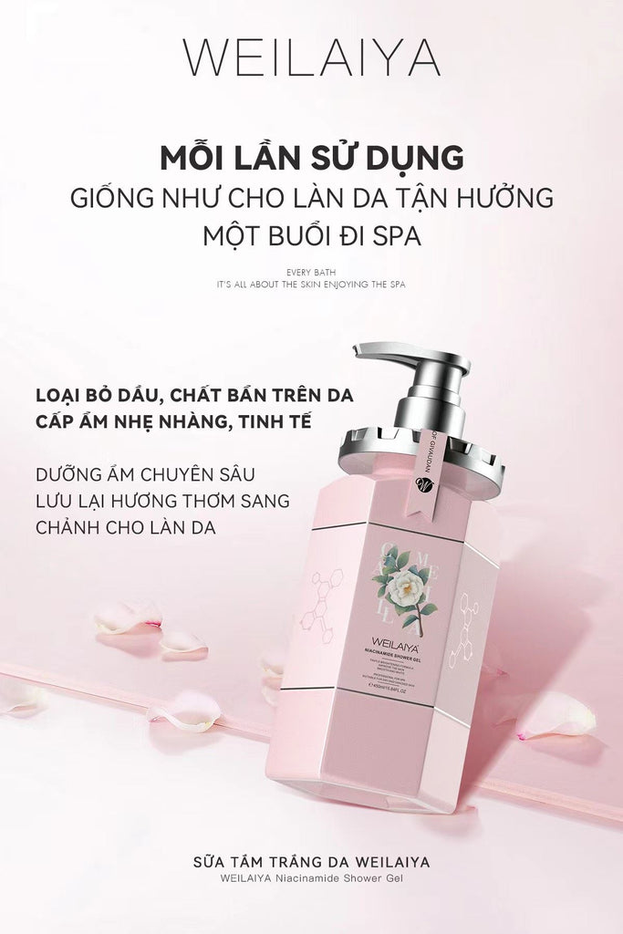 Sữa tắm trắng da hoa trà Weilaiya
