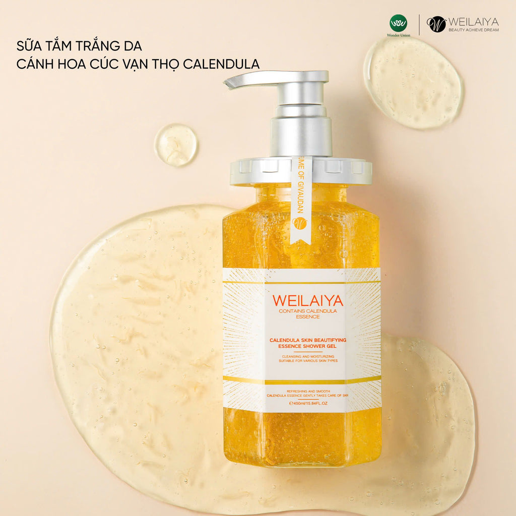 Sữa tắm trắng da cánh hoa cúc Calendula Weilaiya 450ml