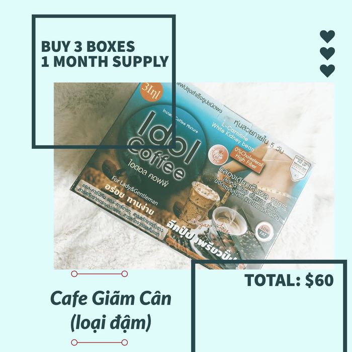 Cafe Giãm Cân 1 Month Supply (Loại Đậm)
